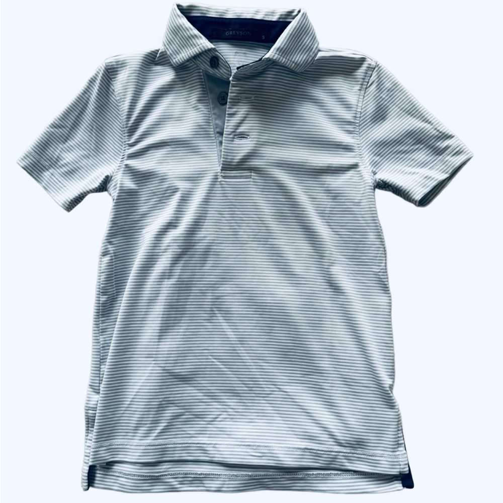 Greyson Navy and White Striped Shirt